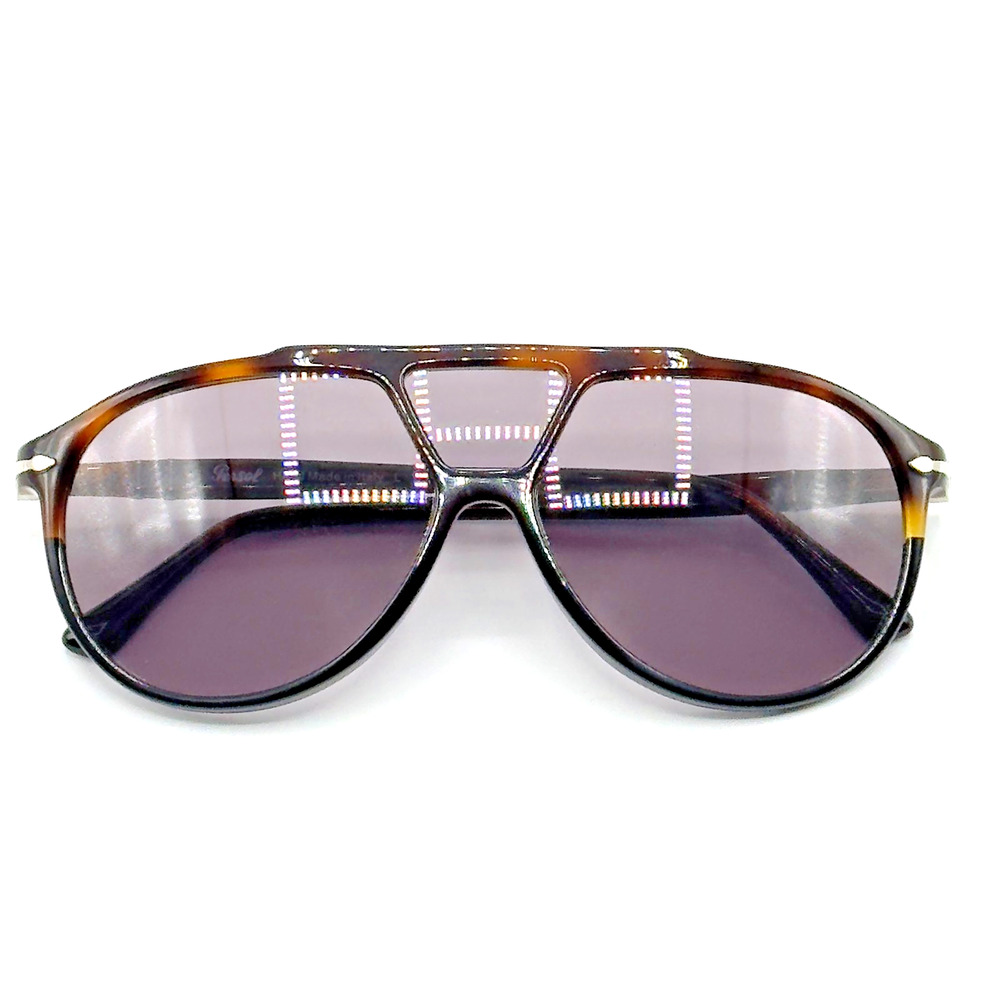 Persol Sunglasses PO3217S 1089R5 Brown Black Tortoise Pilot Frame Grey Lens 59mm